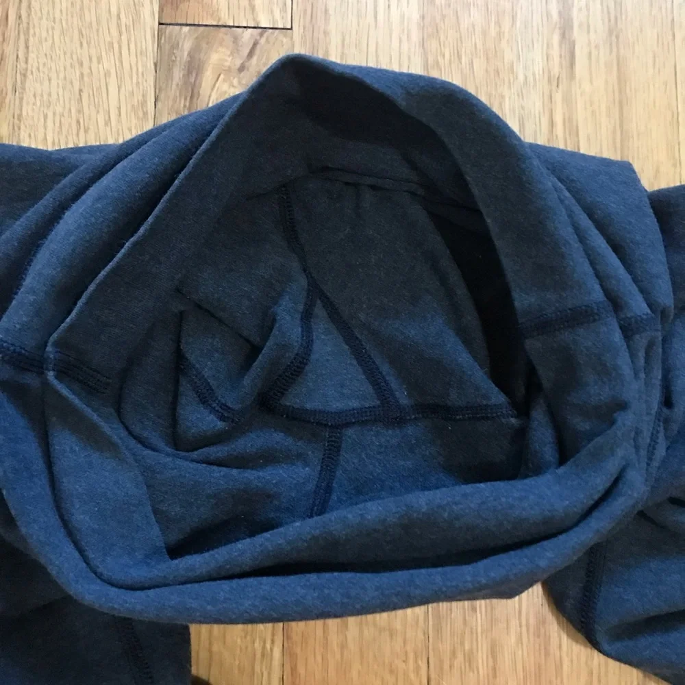 Lululemon Wunder Under Practice Cotton Roll Down Practice Cotton Heather Black 6
